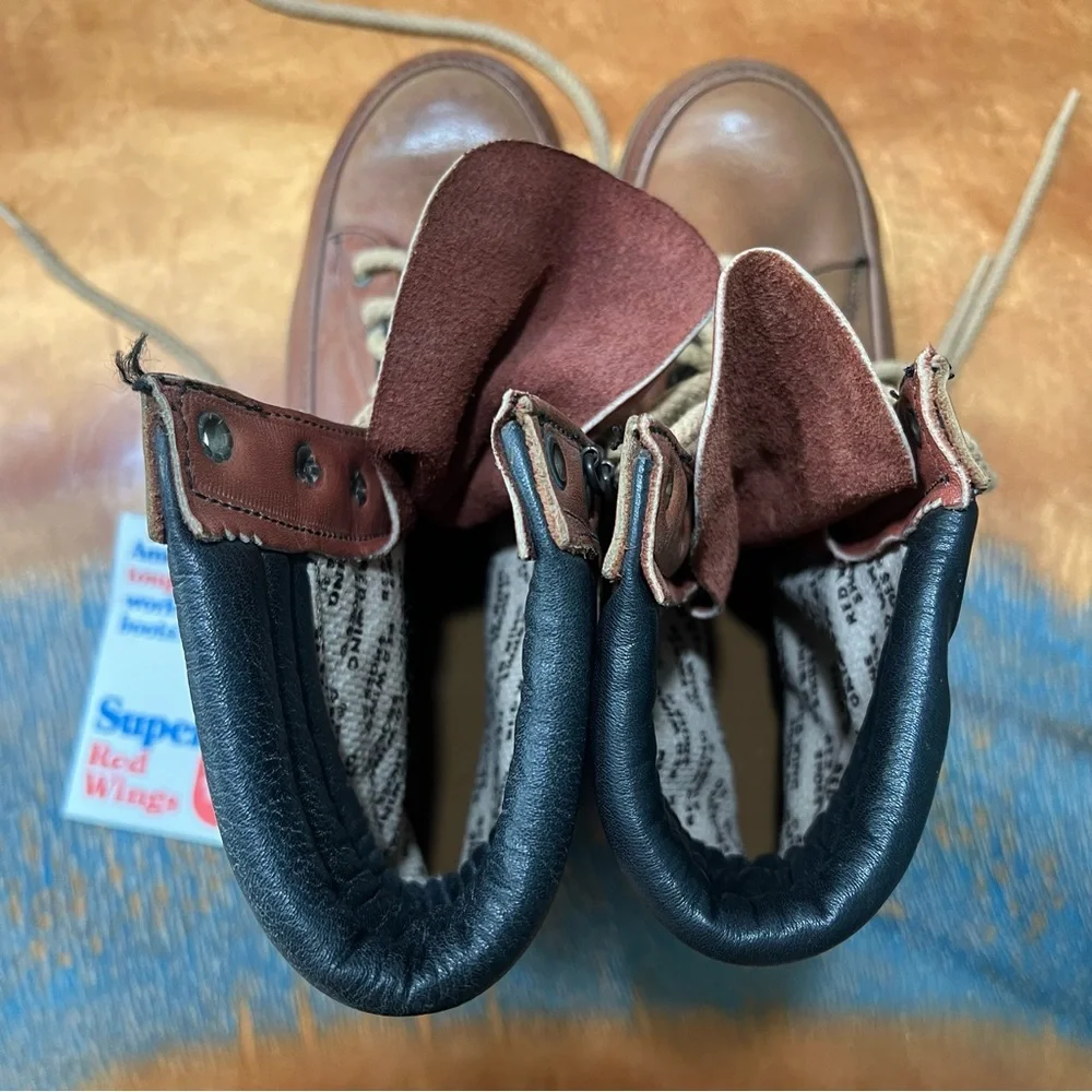 VTG New RED WING 497 Supersole Mocc toe Boot Vintage made USA Brown rare